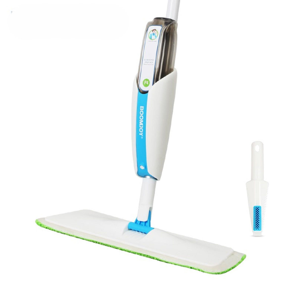 Washable mat spray mop - superfine fiber mop with 300ML reusable bottle, suitable for wood, hardwood, laminate, ceramic tile, etc