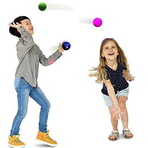 DSJUGGLING Washable Juggling Ball for Beginners, 60mm 100g Each 3in1 Multi-Function Balls Set of 3 | Water Skimming Balls Bounce On Water - Pool Ball & Beach Toys | Soft Bouncy Grip Training Ball Kit