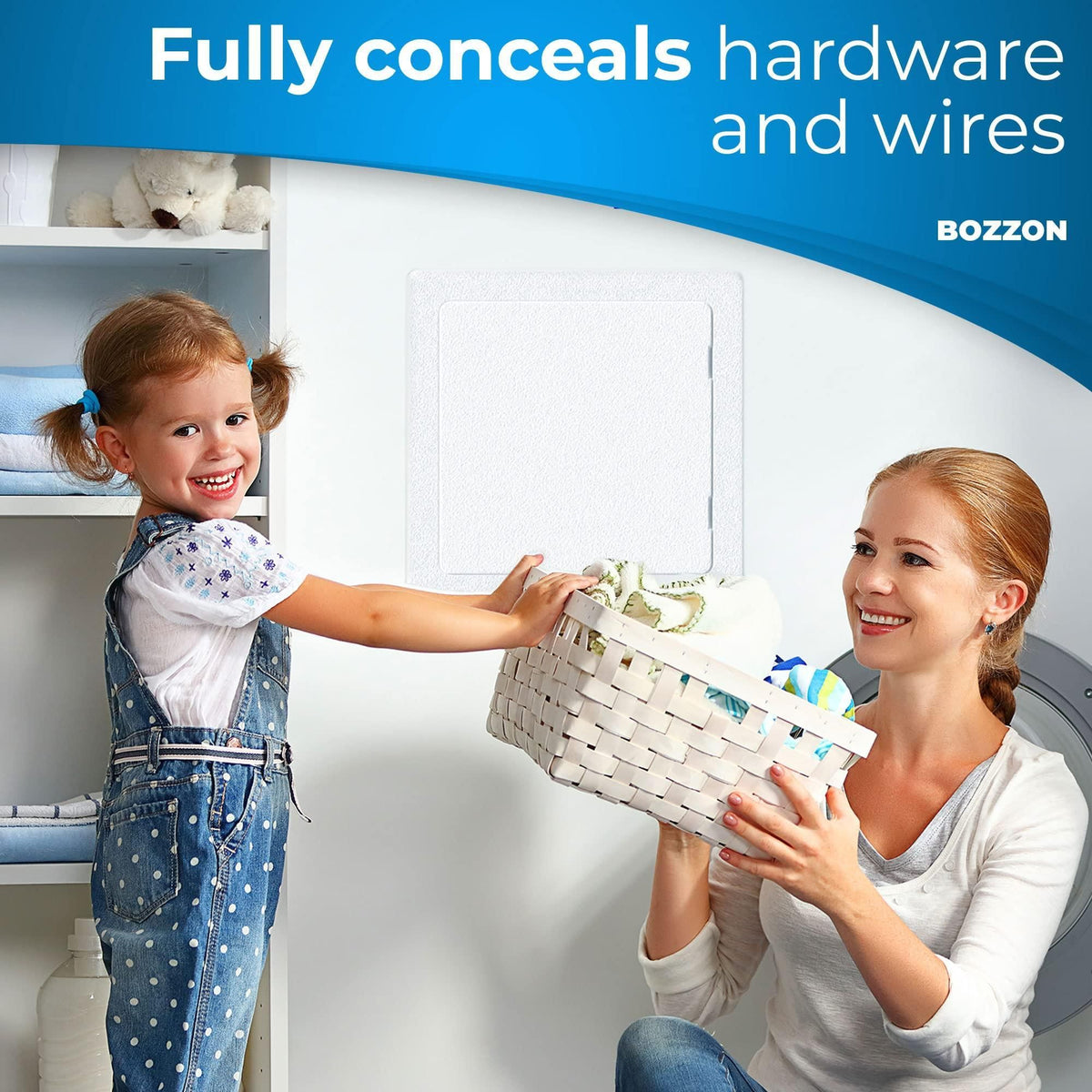 Access Panel for Drywall 24x24 inch Wall Hole Cover Access Door Plumbing Access Panel for Drywall Heavy Durable Plastic White