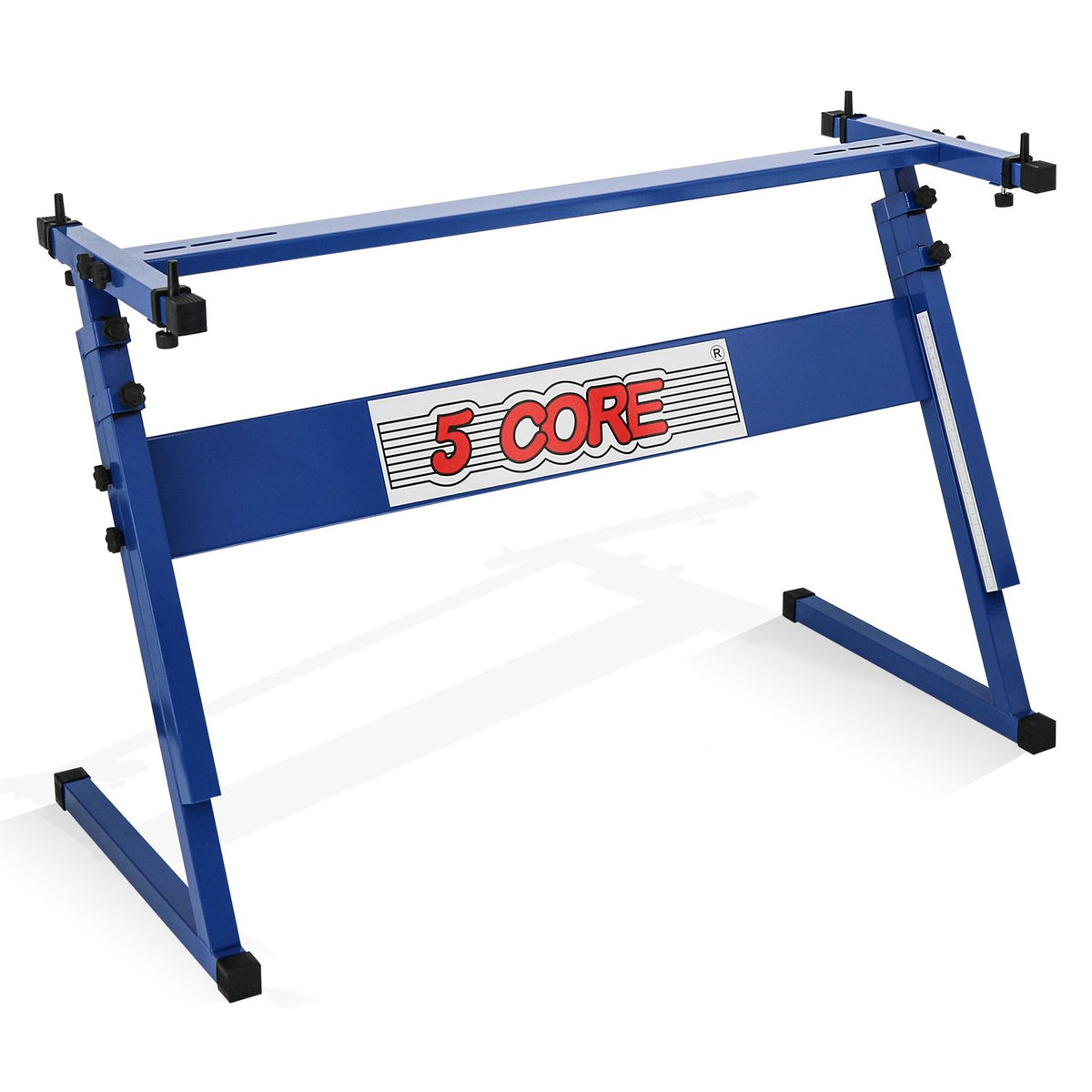 5 CORE Keyboard Stand Z Style Adjustable Electric Piano Riser Foldable & Sturdy Lift Holder For 54 61 Keys Instruments Blue - KS Z1 BLU