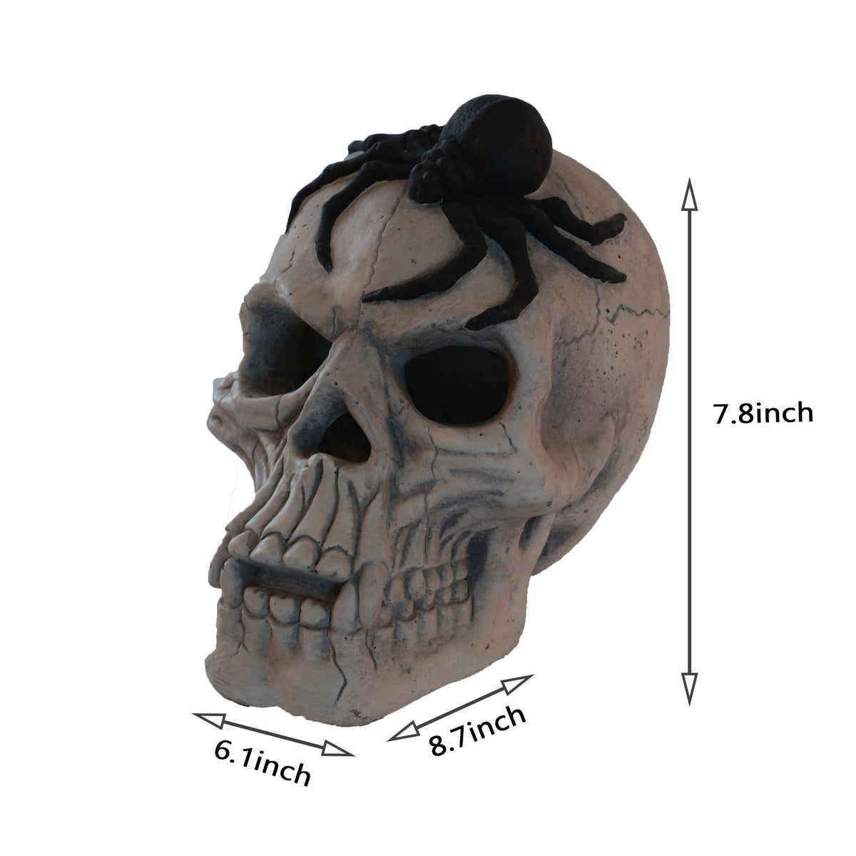 Fire Pit Demon Skull Gas Log for Ventless & Vent Free, Propane, Gel, Ethanol, Electric, Outdoor Fireplace and Fire Pit, Halloween Decor - Patent Pending
