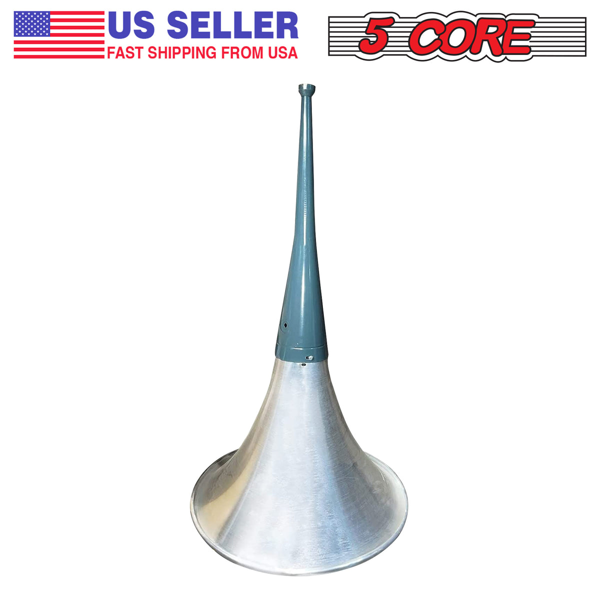 5 Core PA Horn Speaker Indoor Outdoor 22 Inch Long Range Trumpet Horn - Loud Sound Megaphone +Mounting Bracket | Aluminum-Iron Body | Universal Screw-On | Weatherproof - TH 22