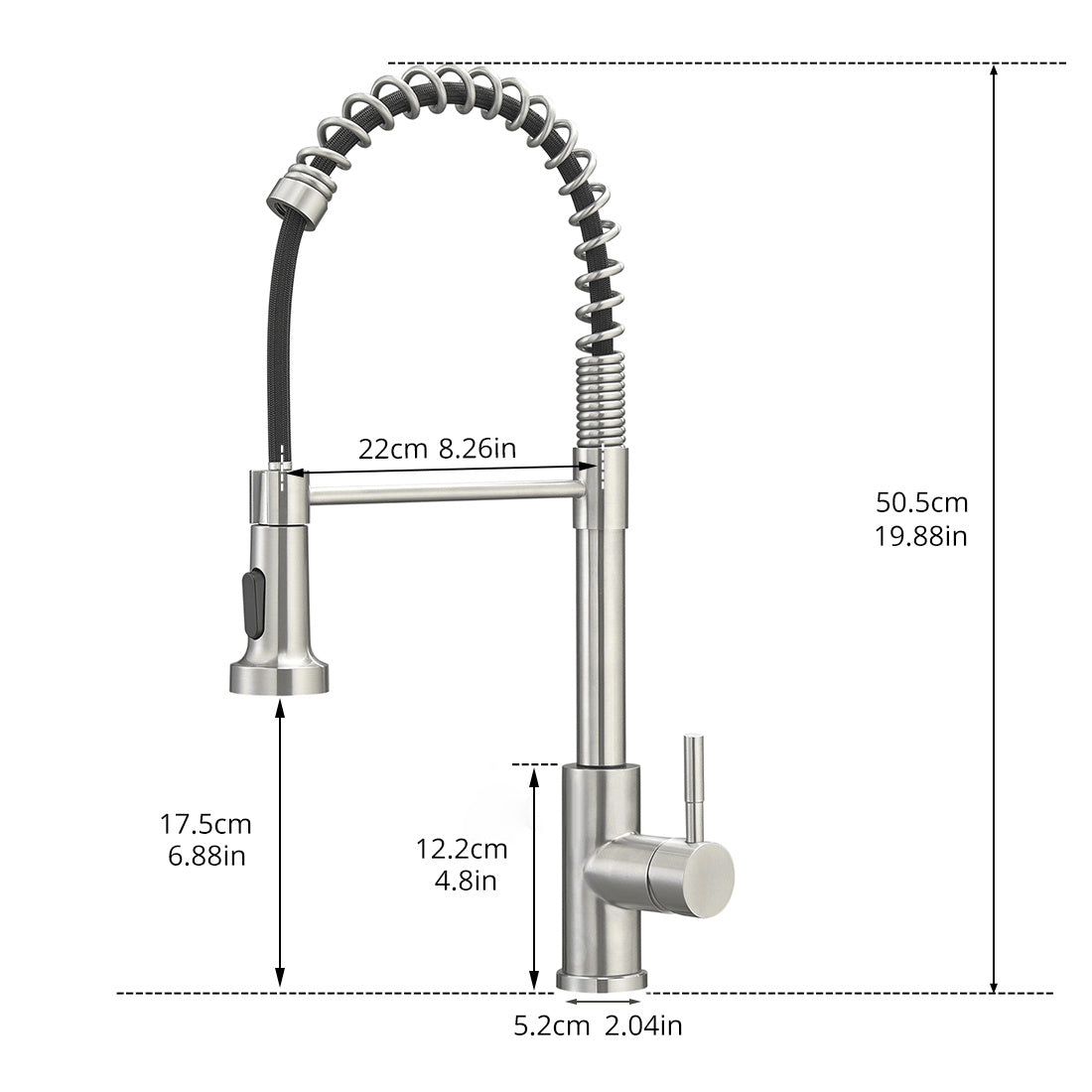New Single Handle Pull-Down Sprayer Kitchen Faucet