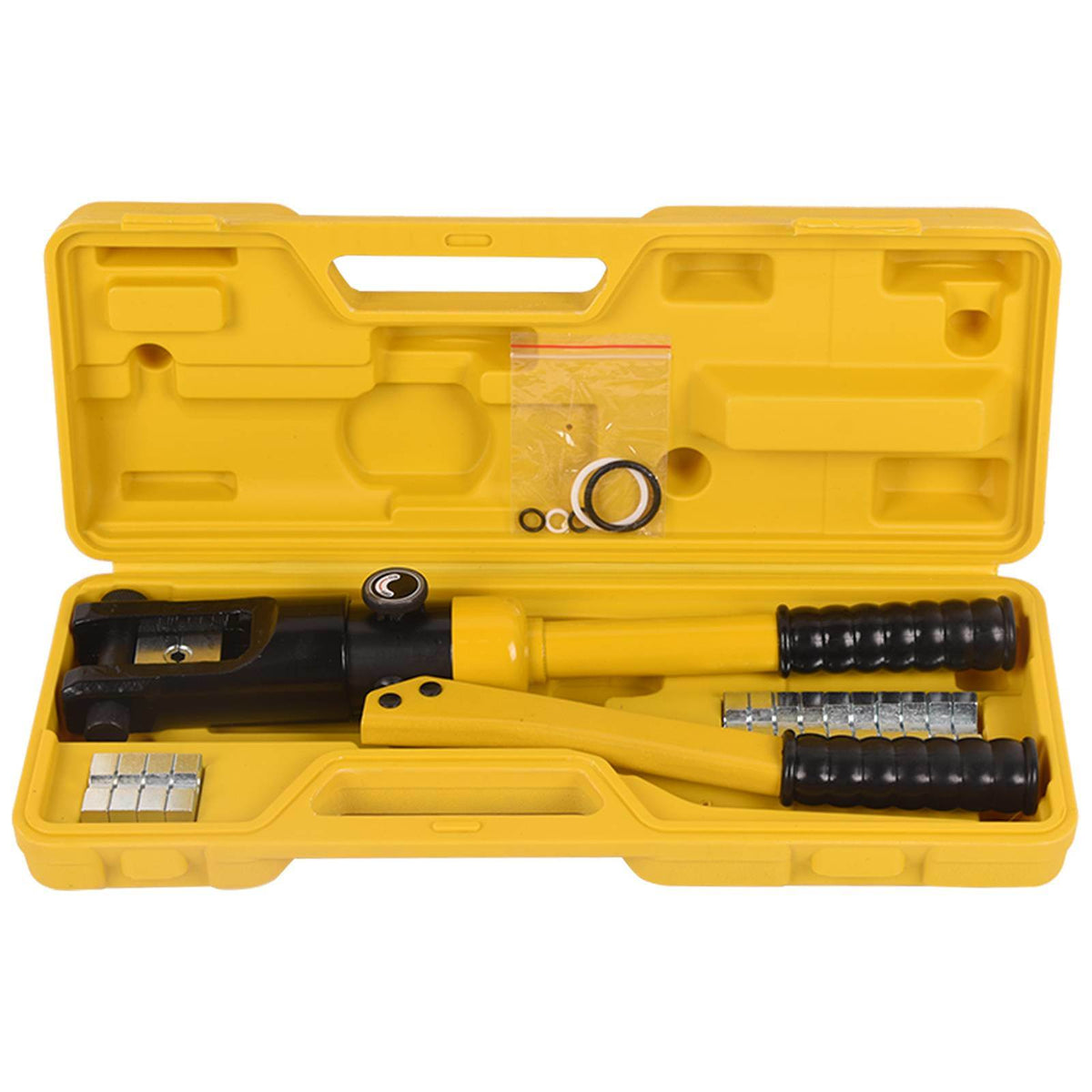 12 Ton 8 AWG-4/0 AWG Wire Hand Hydraulic Crimping Tool, Hydraulic Crimping Tool Set Cable Lug Terminal Crimper With 8 Pairs of Dies