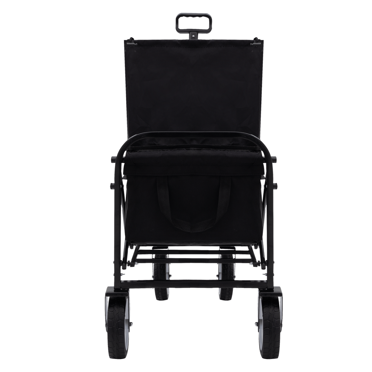 Collapsible Foldable Wagon Cart Beach Wagon Heavy Duty Utility Cart Utility Wagon Grocery Cart for for Camping Shopping Sports Gardeing Fishing Supports 225lbs ,All-Terrain Wheels black