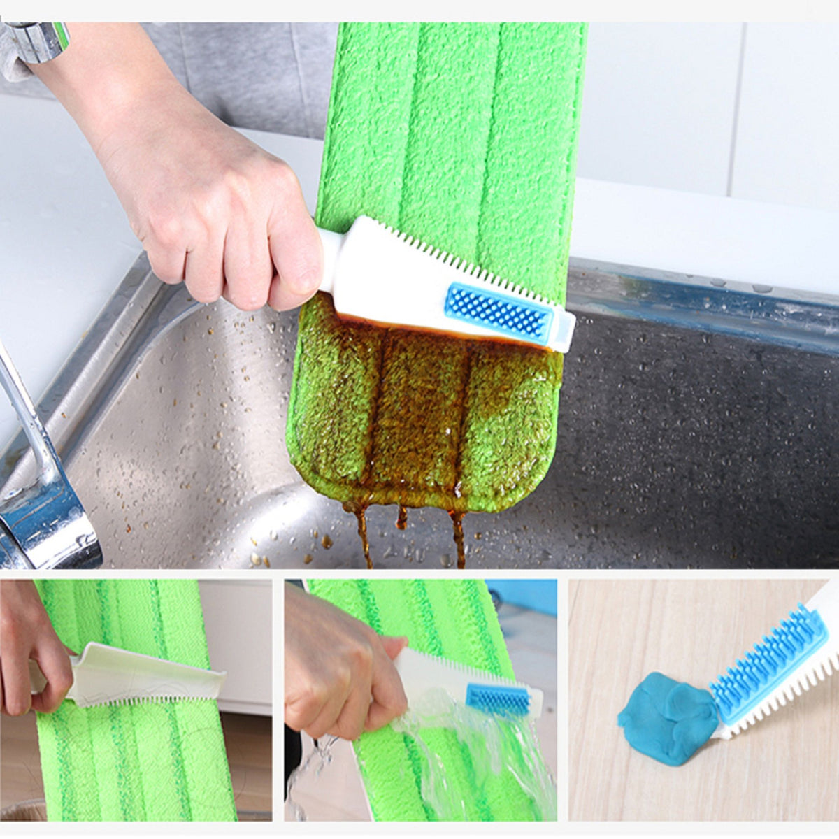 Washable mat spray mop - superfine fiber mop with 300ML reusable bottle, suitable for wood, hardwood, laminate, ceramic tile, etc