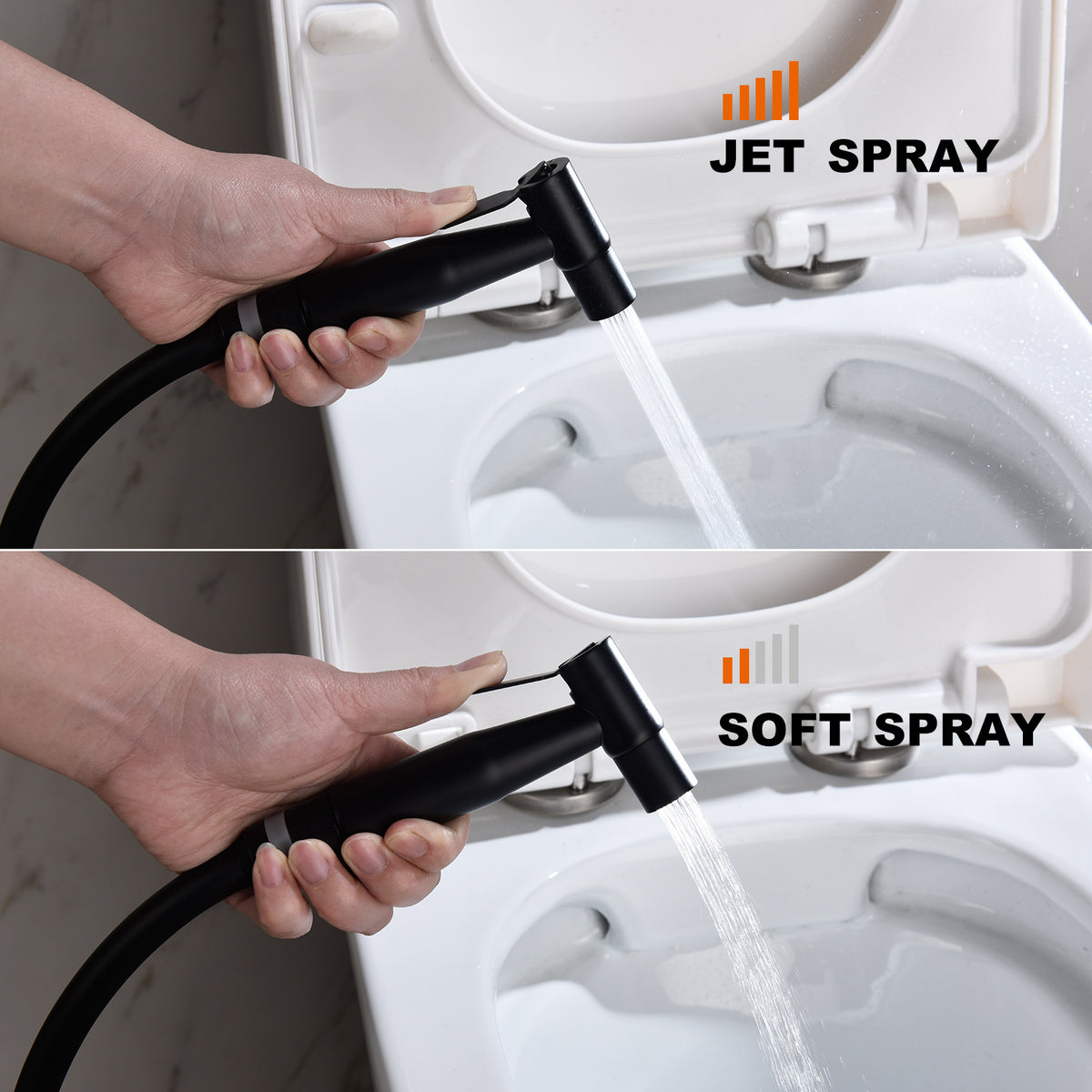 Bidet Sprayer for Toilet, Handheld Cloth Diaper Sprayer, Bathroom Sprayer Kit Spray Attachment with Hose, Stainless Steel Easy Install Great Water Pressure for Bathing Pets, Feminine Hygiene