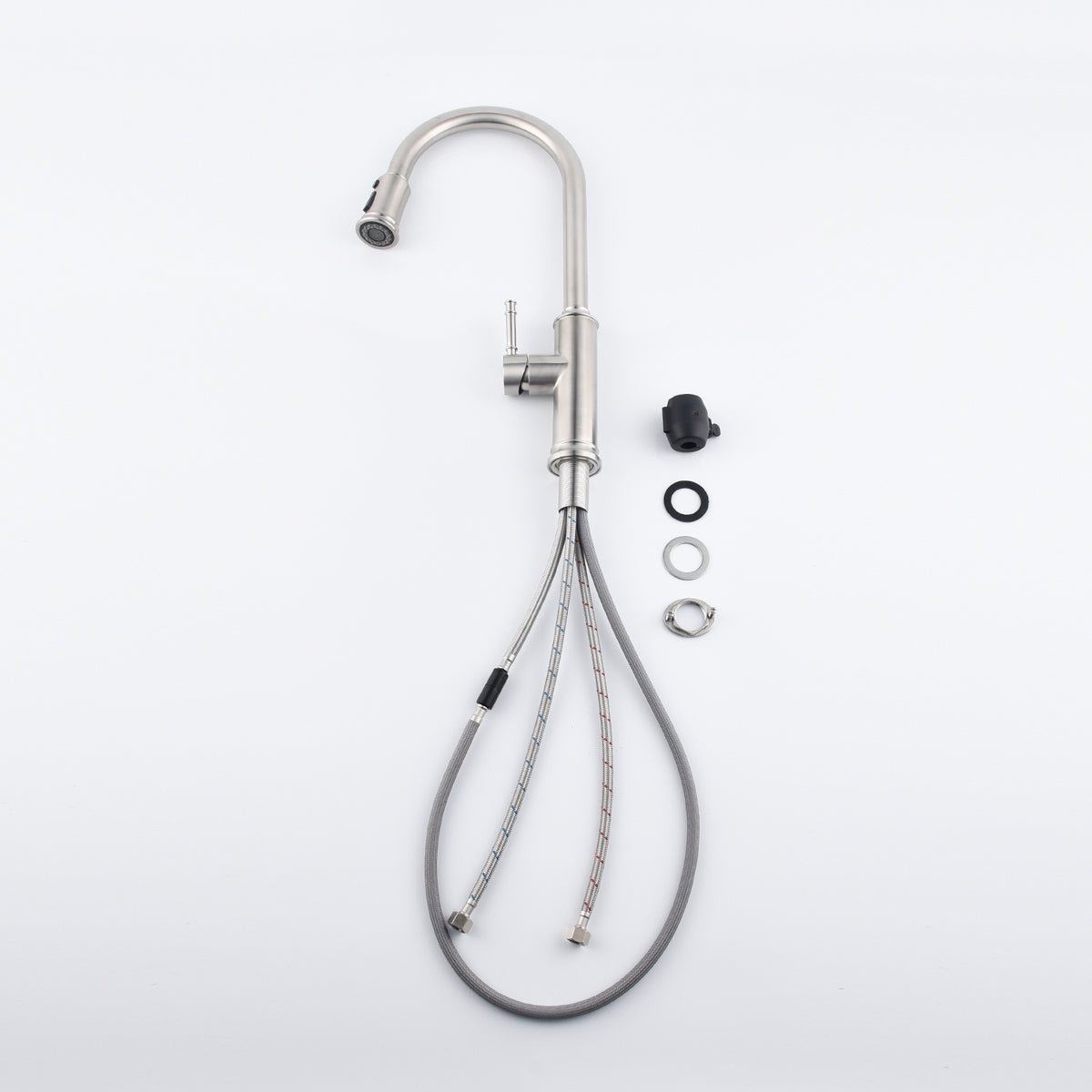 Single Handle Pull Down Kitchen Faucet with Dual Function Sprayhead