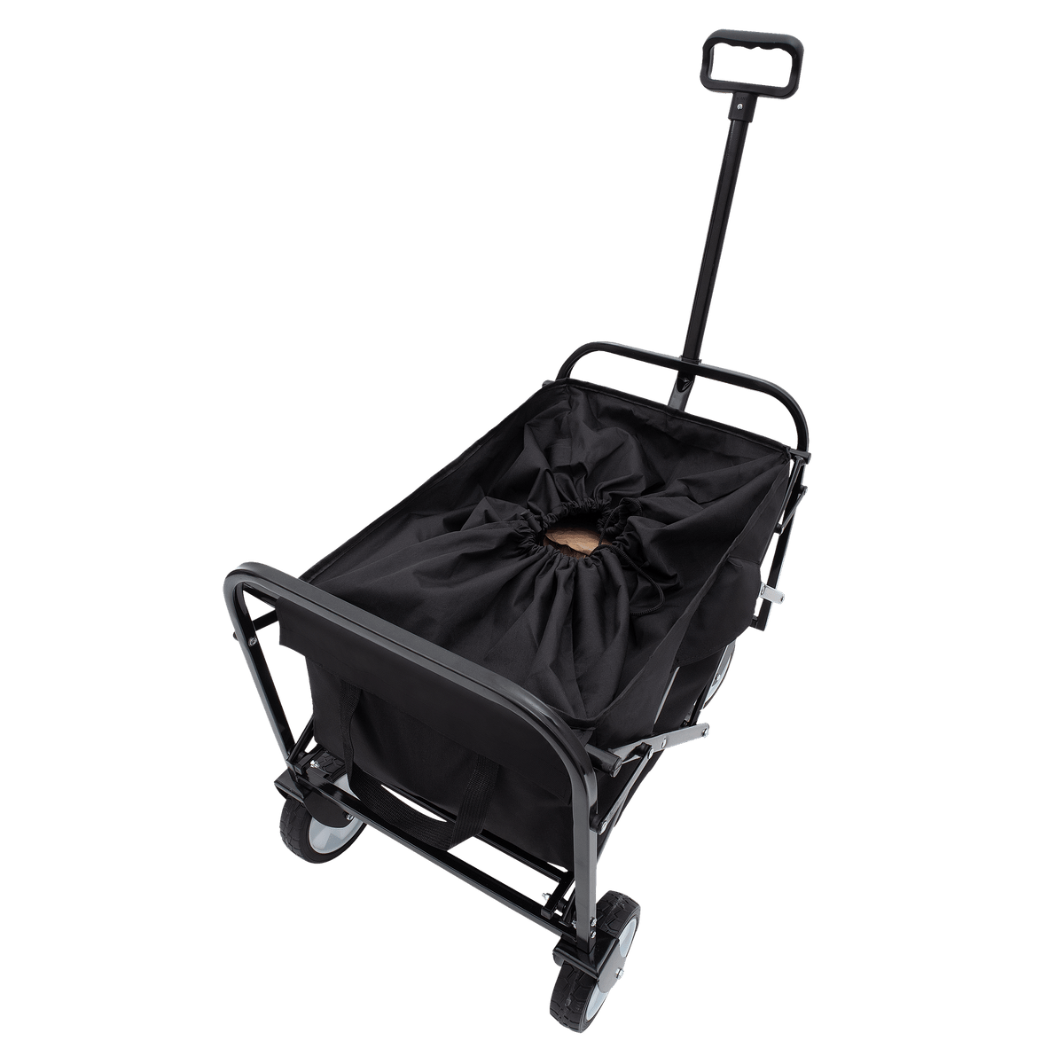 Collapsible Foldable Wagon Cart Beach Wagon Heavy Duty Utility Cart Utility Wagon Grocery Cart for for Camping Shopping Sports Gardeing Fishing Supports 225lbs ,All-Terrain Wheels black
