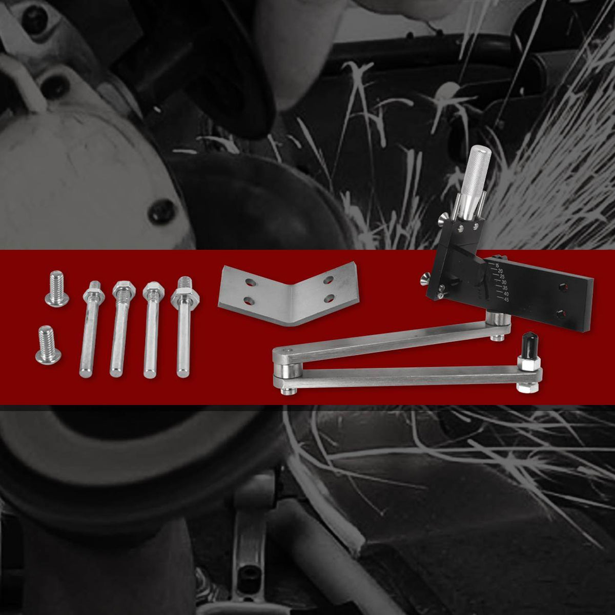Lawn Mower Blade Sharpener 15°-45° Adjustable Sharpener for Straight and Standard Lawn Mower Blades