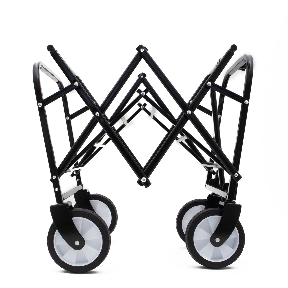 Collapsible Foldable Wagon Cart Beach Wagon Heavy Duty Utility Cart Utility Wagon Grocery Cart for for Camping Shopping Sports Gardeing Fishing Supports 225lbs ,All-Terrain Wheels black