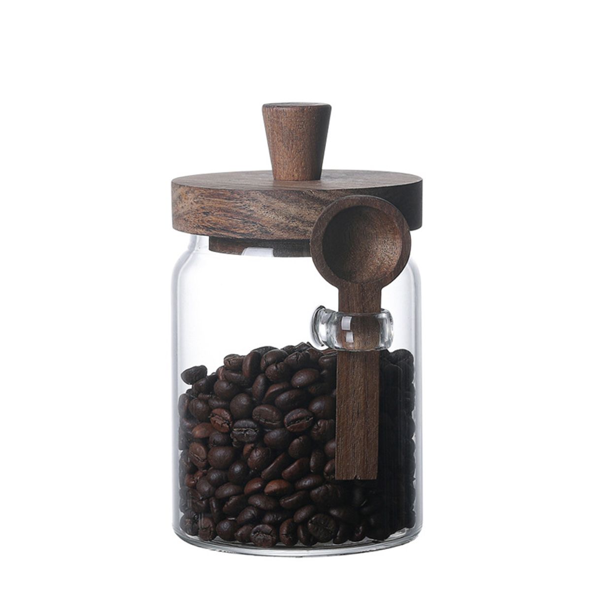 3 Pcs Glass Coffee Jars with Spoons, Candy Jars, Biscuit Jars, Storage Jars, Tea Jars, Snack Jars, Seasoning Jars, Salt Jars, Pepper Jars