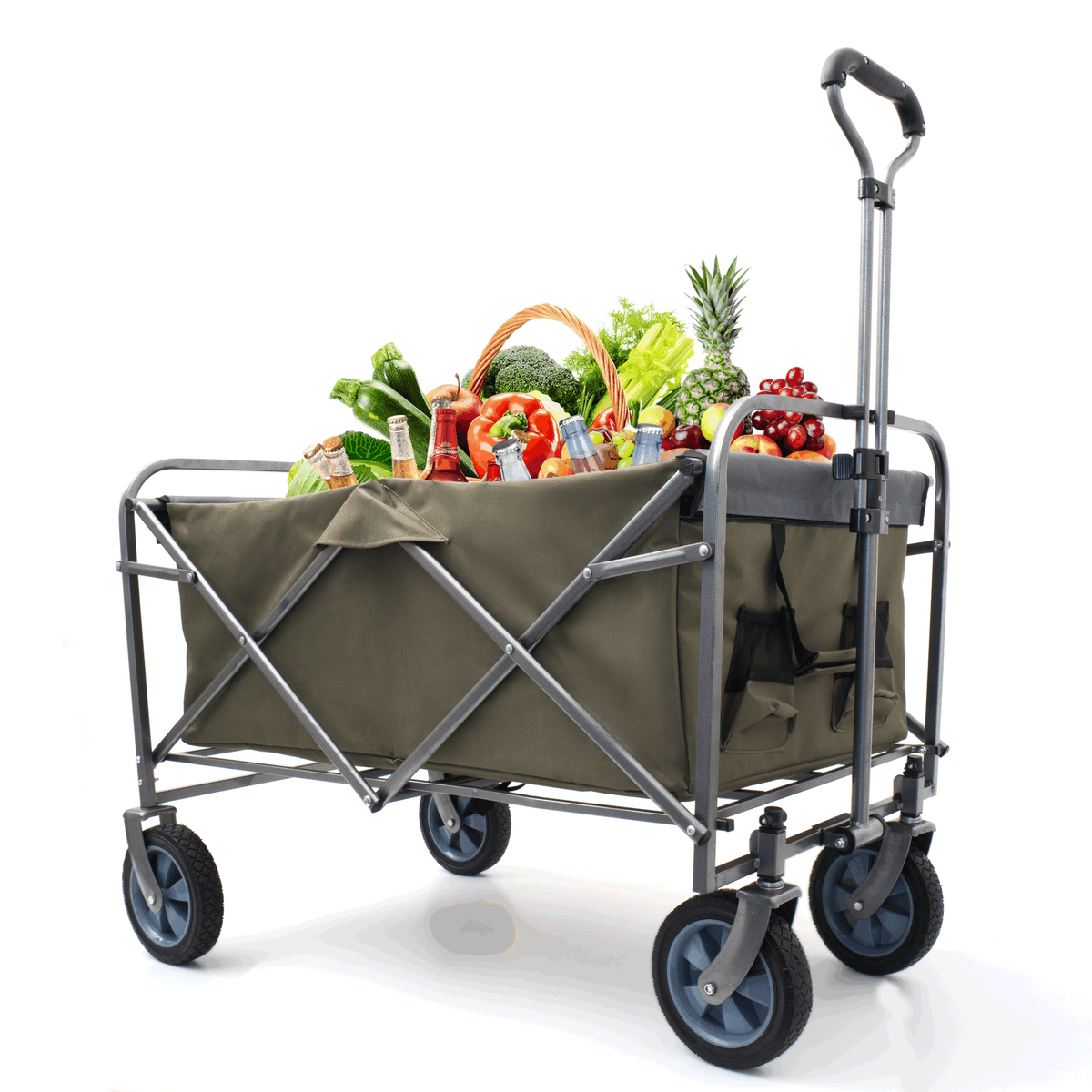 Outdoor Garden Multipurpose Micro Collapsible Beach Trolley Cart Camping Folding Wagon