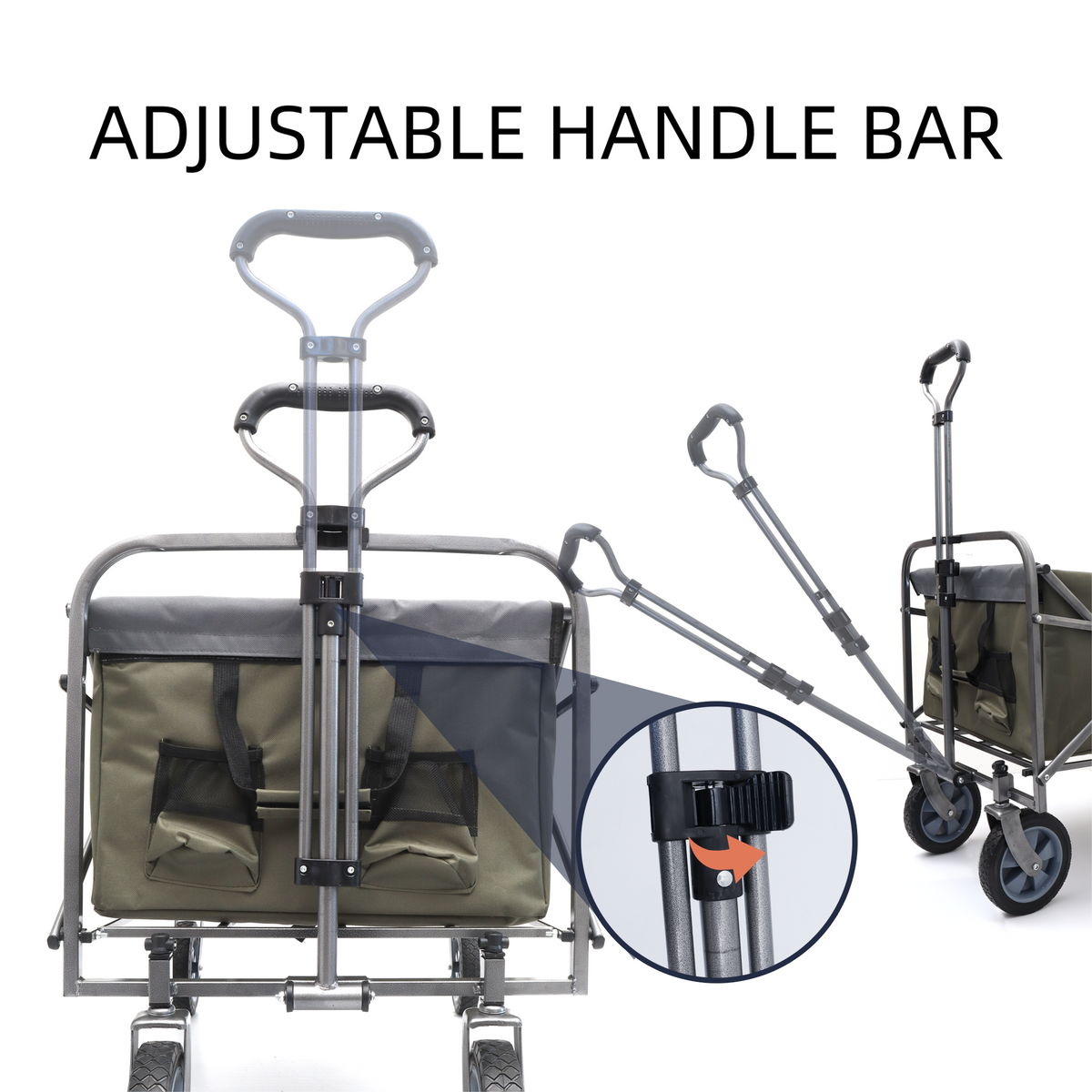 Outdoor Garden Multipurpose Micro Collapsible Beach Trolley Cart Camping Folding Wagon
