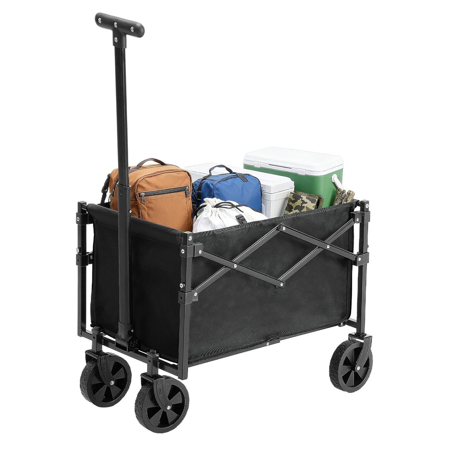 Heavy-Duty Foldable Utility Wagon – 220lb Capacity All-Terrain Cart