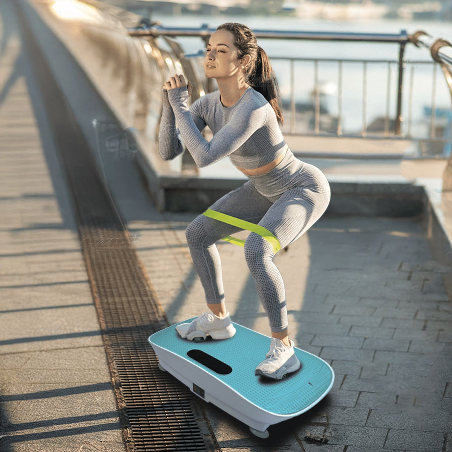 Crazy Fitness Vibration Platform: 10-Speed Smart Body Shaker & Fat Burner - Blue
