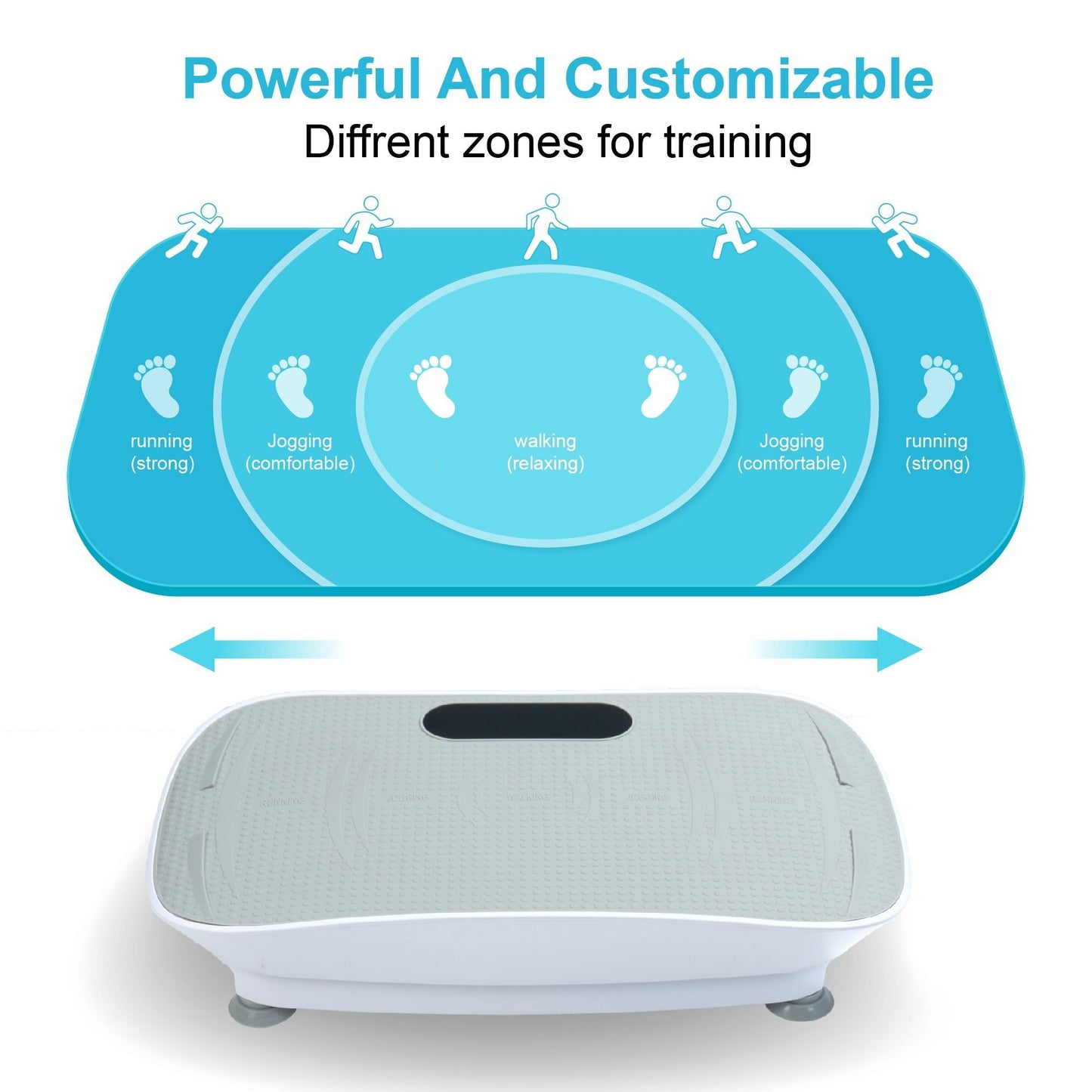 Crazy Fitness Vibration Platform: 10-Speed Smart Body Shaker & Fat Burner - Gray