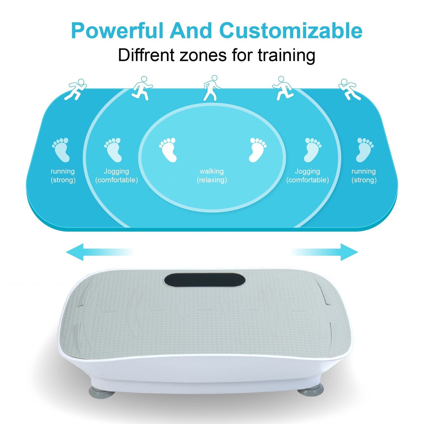 Crazy Fitness Vibration Platform: 10-Speed Smart Body Shaker & Fat Burner - Gray