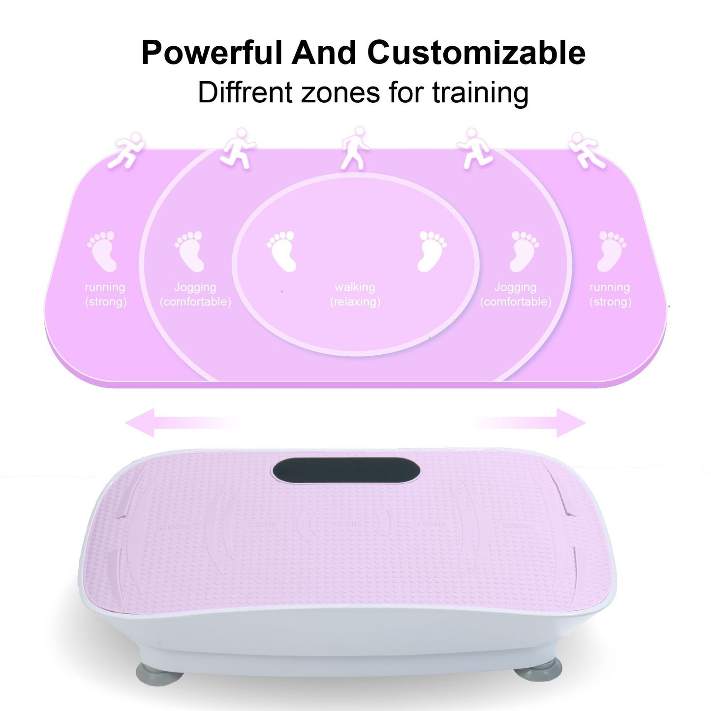 Crazy Fitness Vibration Platform: 10-Speed Smart Body Shaker & Fat Burner - Pink