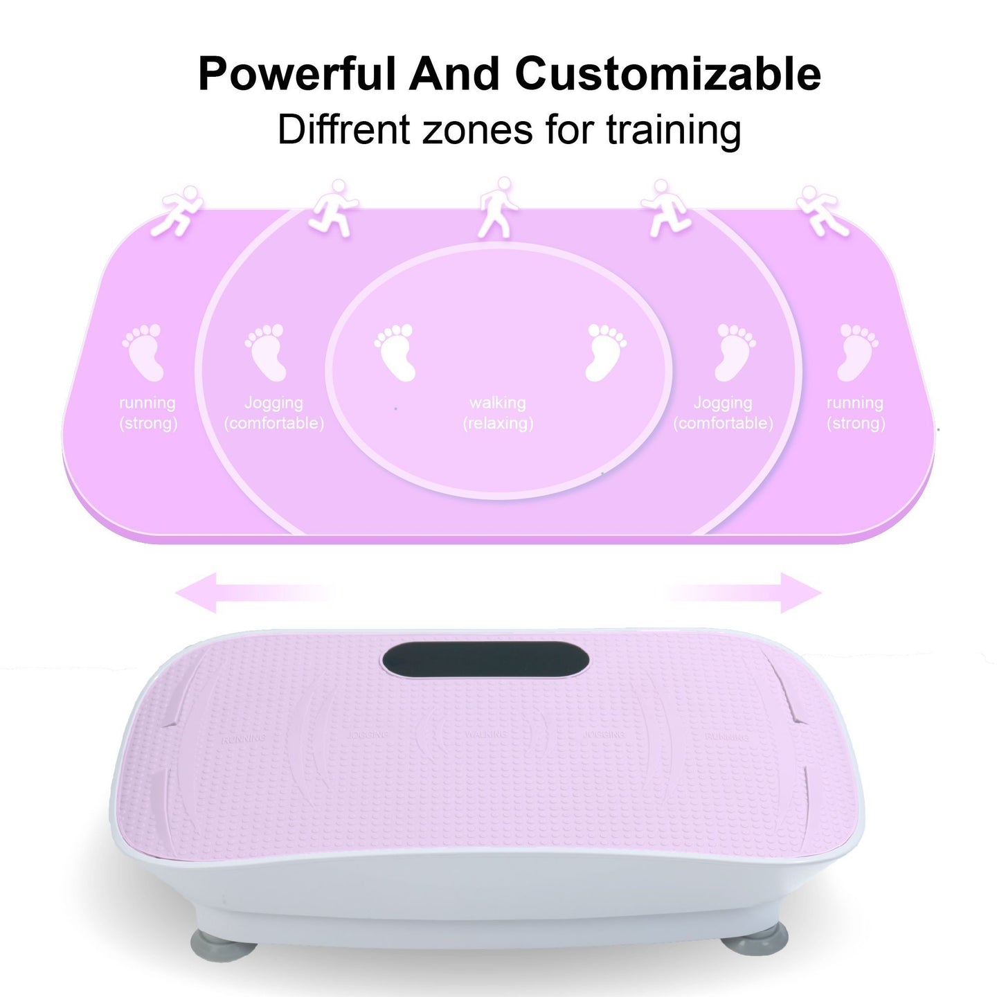 Crazy Fitness Vibration Platform: 10-Speed Smart Body Shaker & Fat Burner - Pink