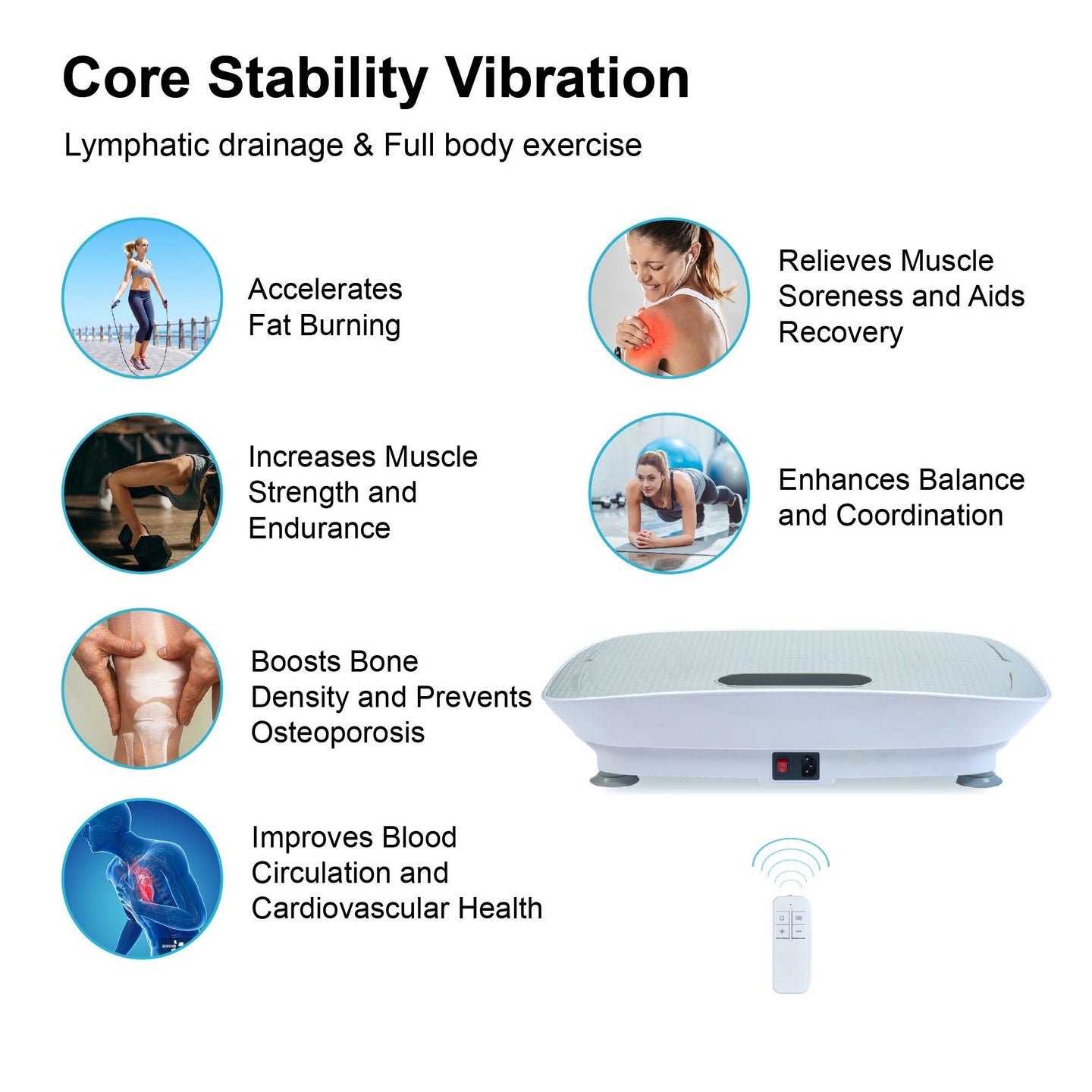 Crazy Fitness Vibration Platform: 10-Speed Smart Body Shaker & Fat Burner - Gray