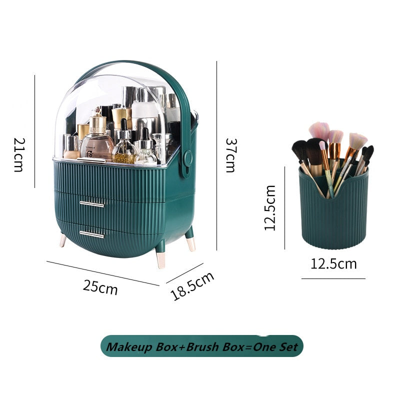 Large Capacity Three Layer Cosmetic Make Up Organizer!