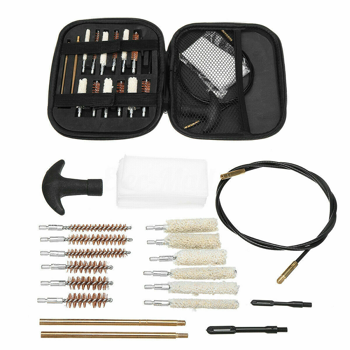 43Pcs Universal Gun Cleaning Kit Pro Rifle, Pistol, Shotgun Firearm Brush Cleaner Set