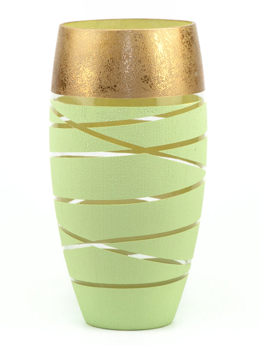 Hand Painted 12 Inch Glass Vase for Flowers