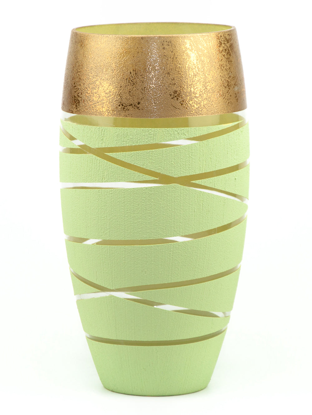 Hand Painted 12 Inch Glass Vase for Flowers