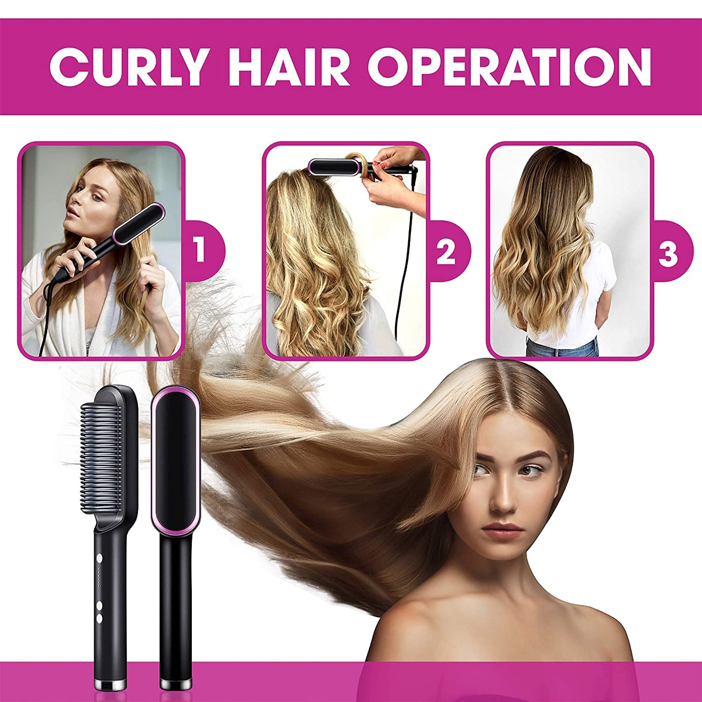 Salon-Grade Curly Hair Straightener