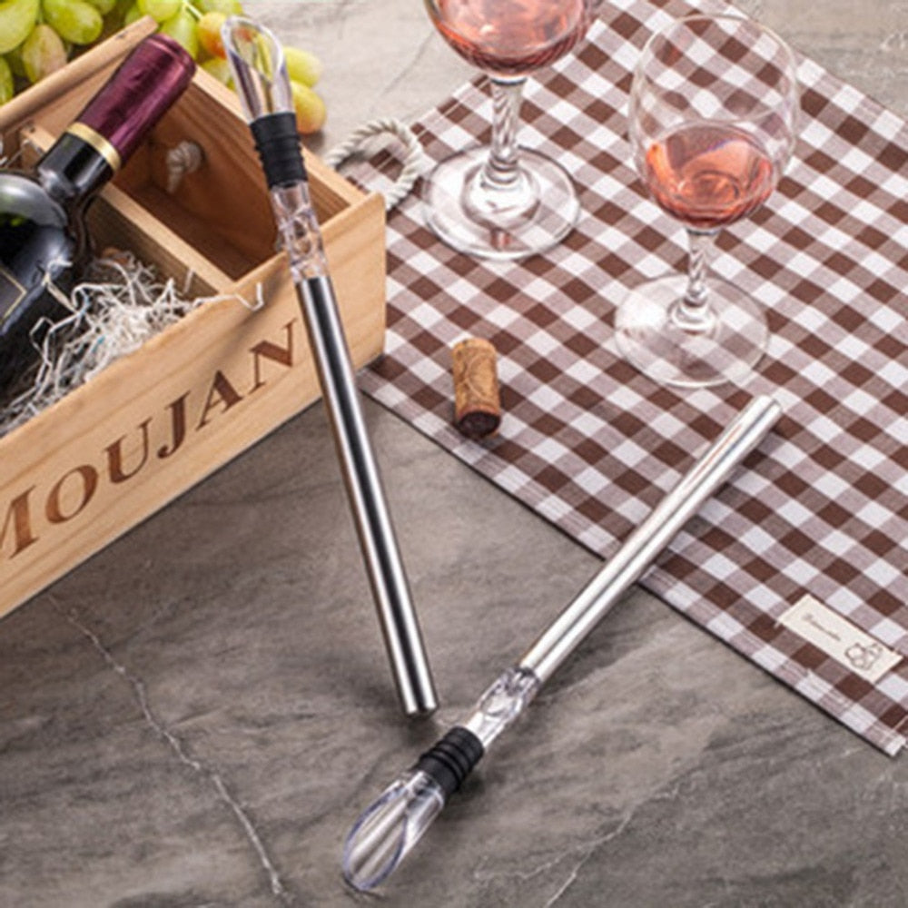 Stainless Steel Wine Pourer Easily Chills Your Wine in 5-10 Minutes!