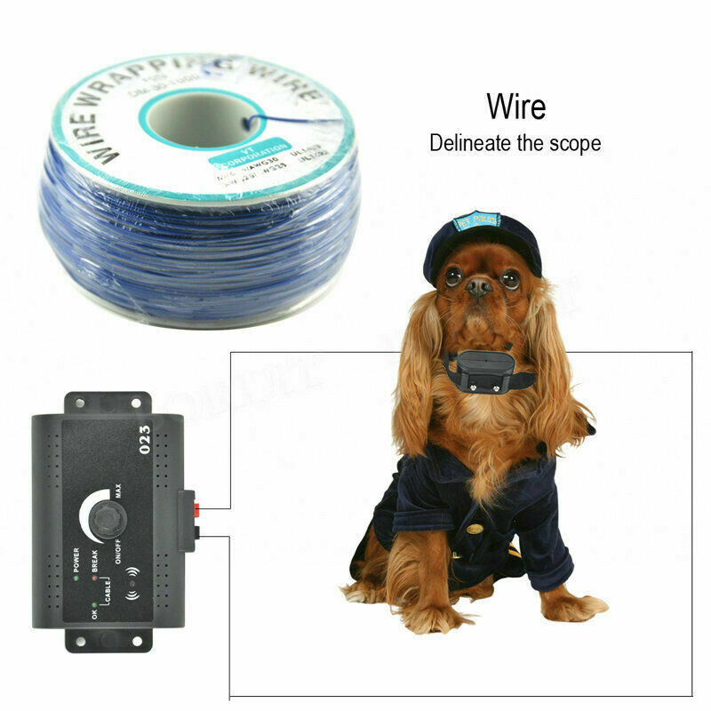 Wireless Underground Electric Dog Fence System, 300M range, 2 Collars, Waterproof