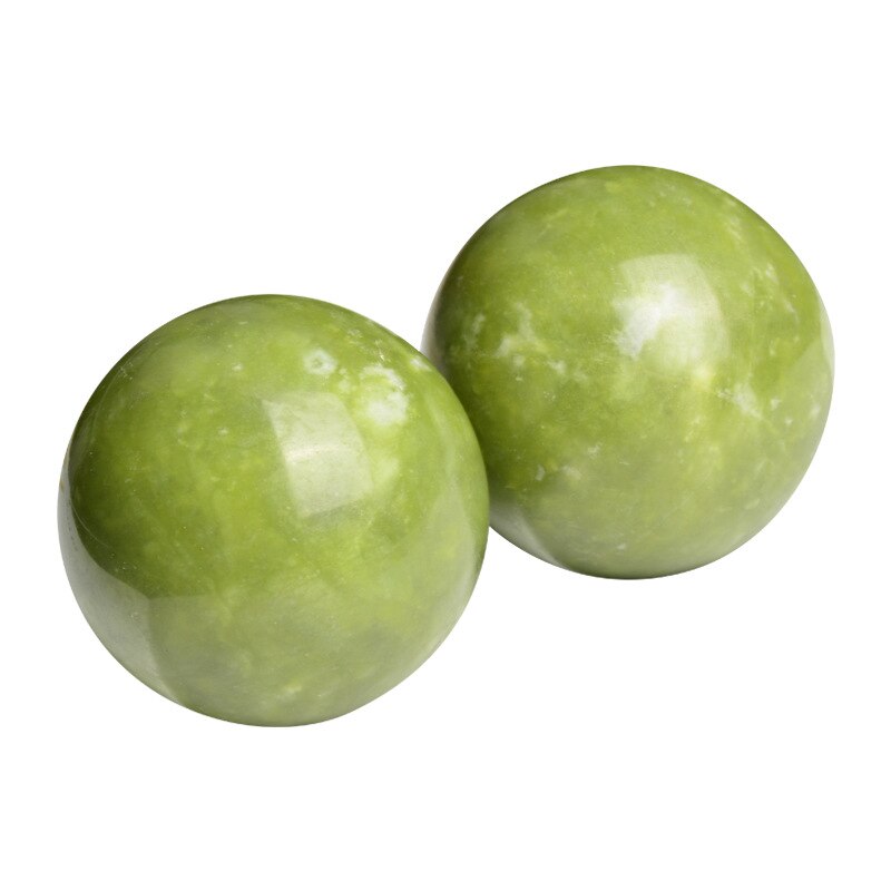 2 Pcs Natural Jade Stone Massage Ball with Case