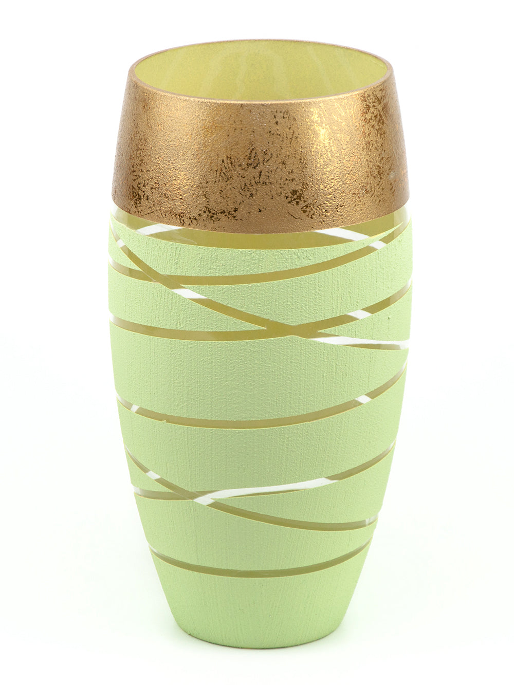 Hand Painted 12 Inch Glass Vase for Flowers