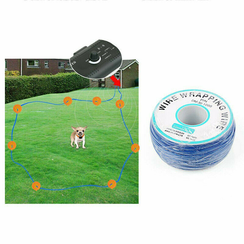 Wireless Underground Electric Dog Fence System, 300M range, 2 Collars, Waterproof