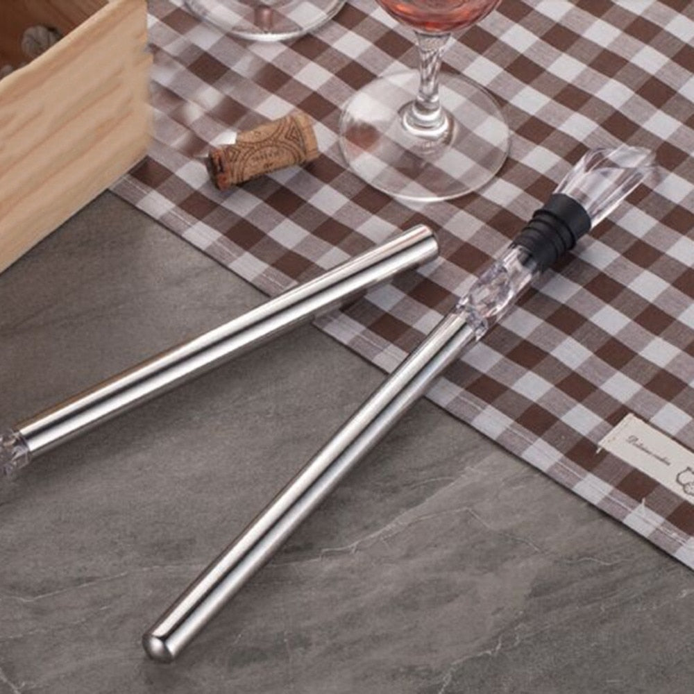 Stainless Steel Wine Pourer Easily Chills Your Wine in 5-10 Minutes!