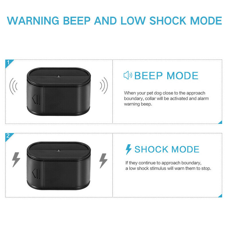 Wireless Underground Electric Dog Fence System, 300M range, 2 Collars, Waterproof