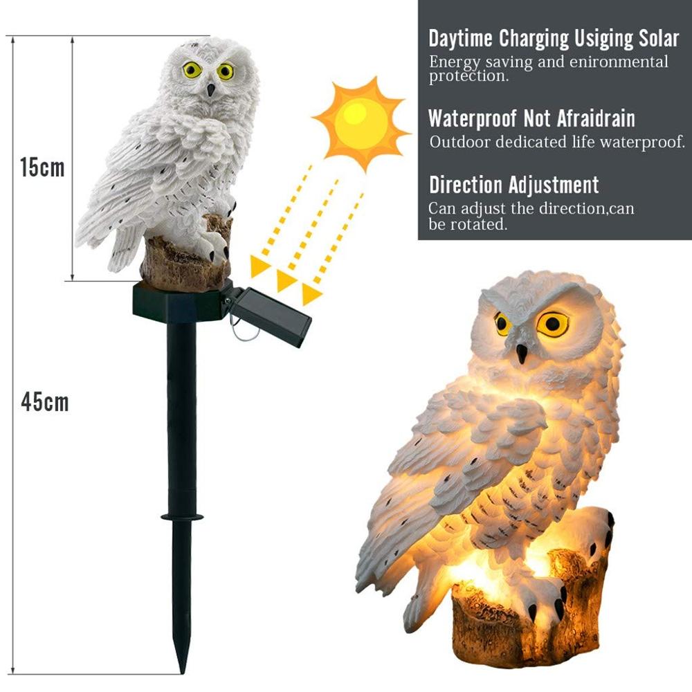 Solar Owl Shape Lawn Lamp