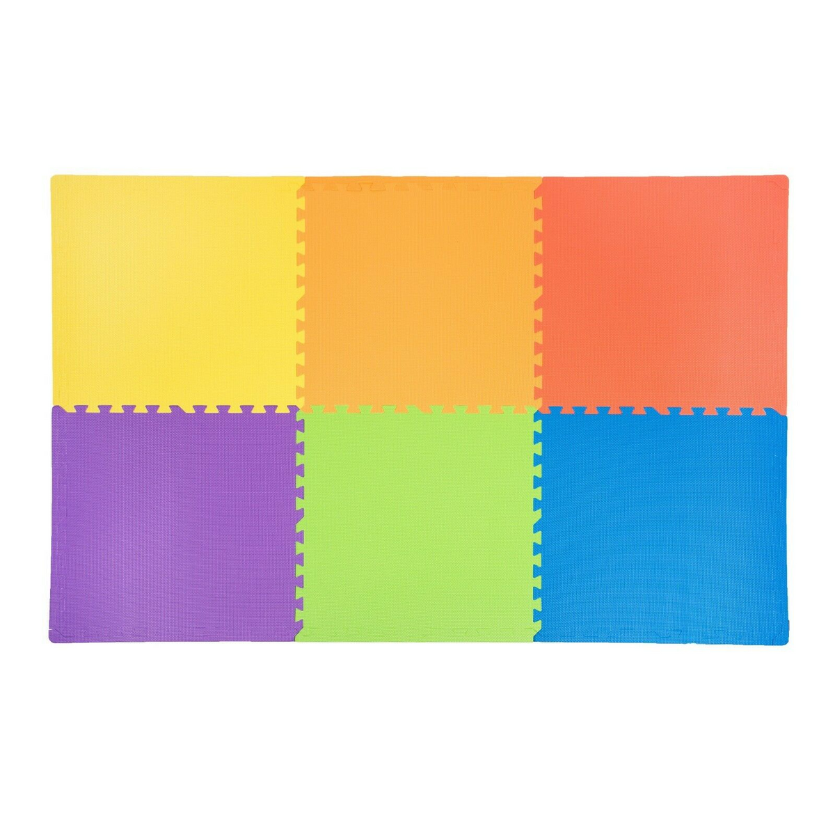 24 Sqft Rainbow Baby Play Mat, Soft, Durable Foam, Six Bright Colors, Makes Baby's Room Awesome