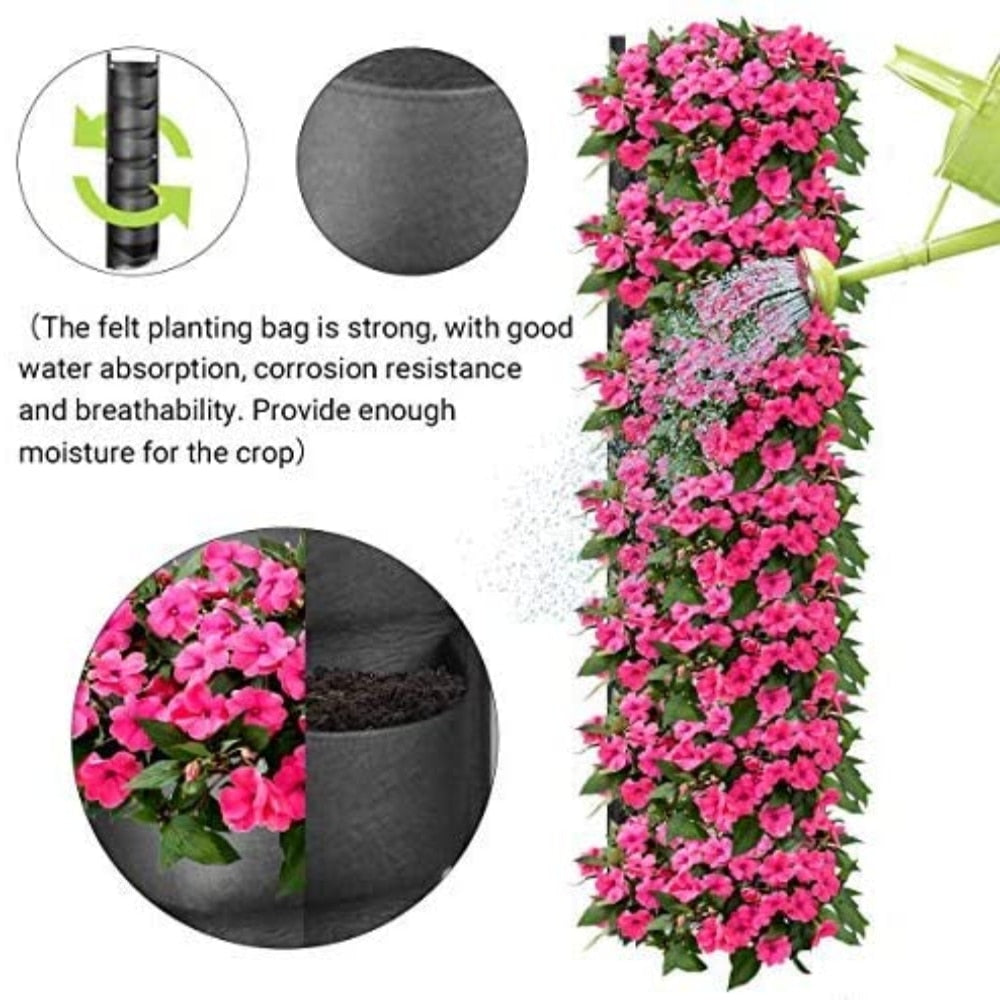 NEW DESIGN Vertical Hanging Garden Planter Flower Pots Layout Waterproof Wall Mount Hanging Flowerpot Bag Indoor Outdoor Use