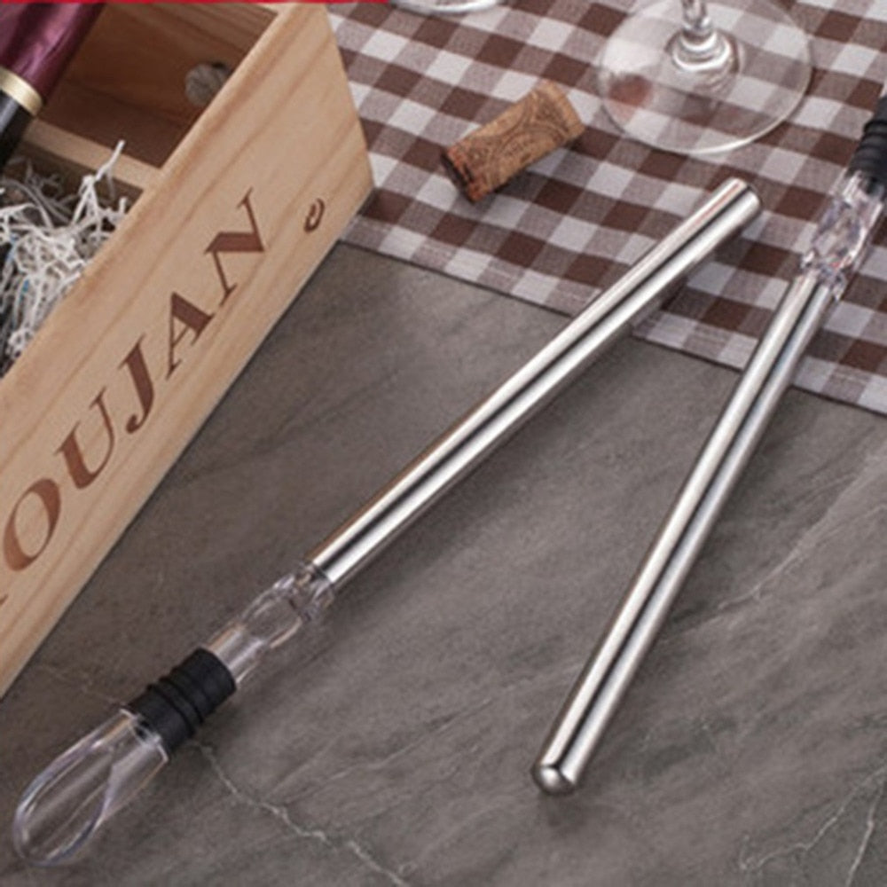 Stainless Steel Wine Pourer Easily Chills Your Wine in 5-10 Minutes!