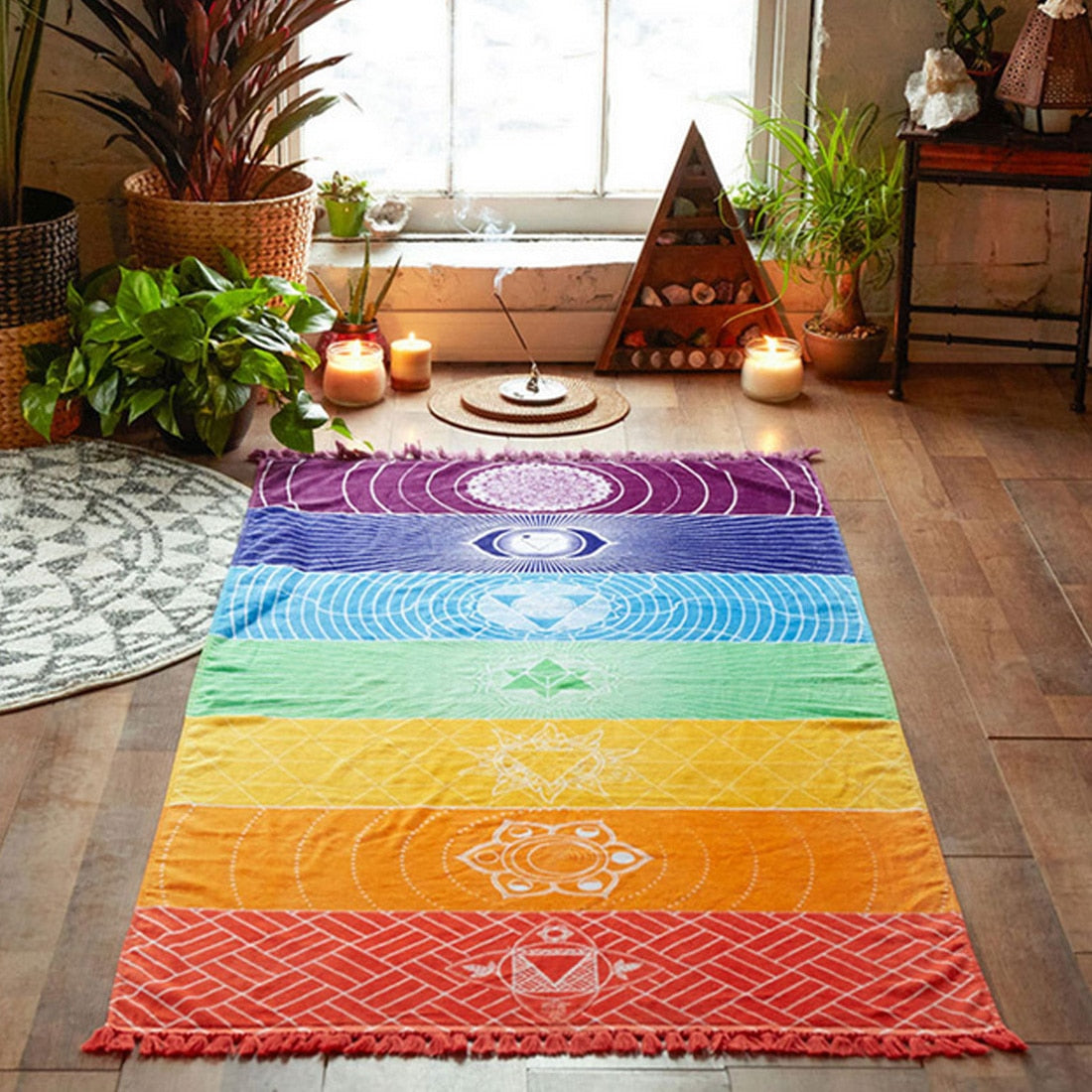 Polyester Bohemian Wall Hanging India Beach Yoga Mat