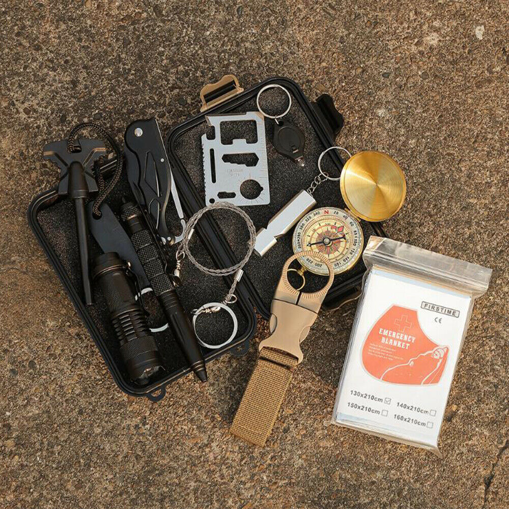 Outdoor Survival Backpack Kit for Camping, Hiking, Tactical Emergencies