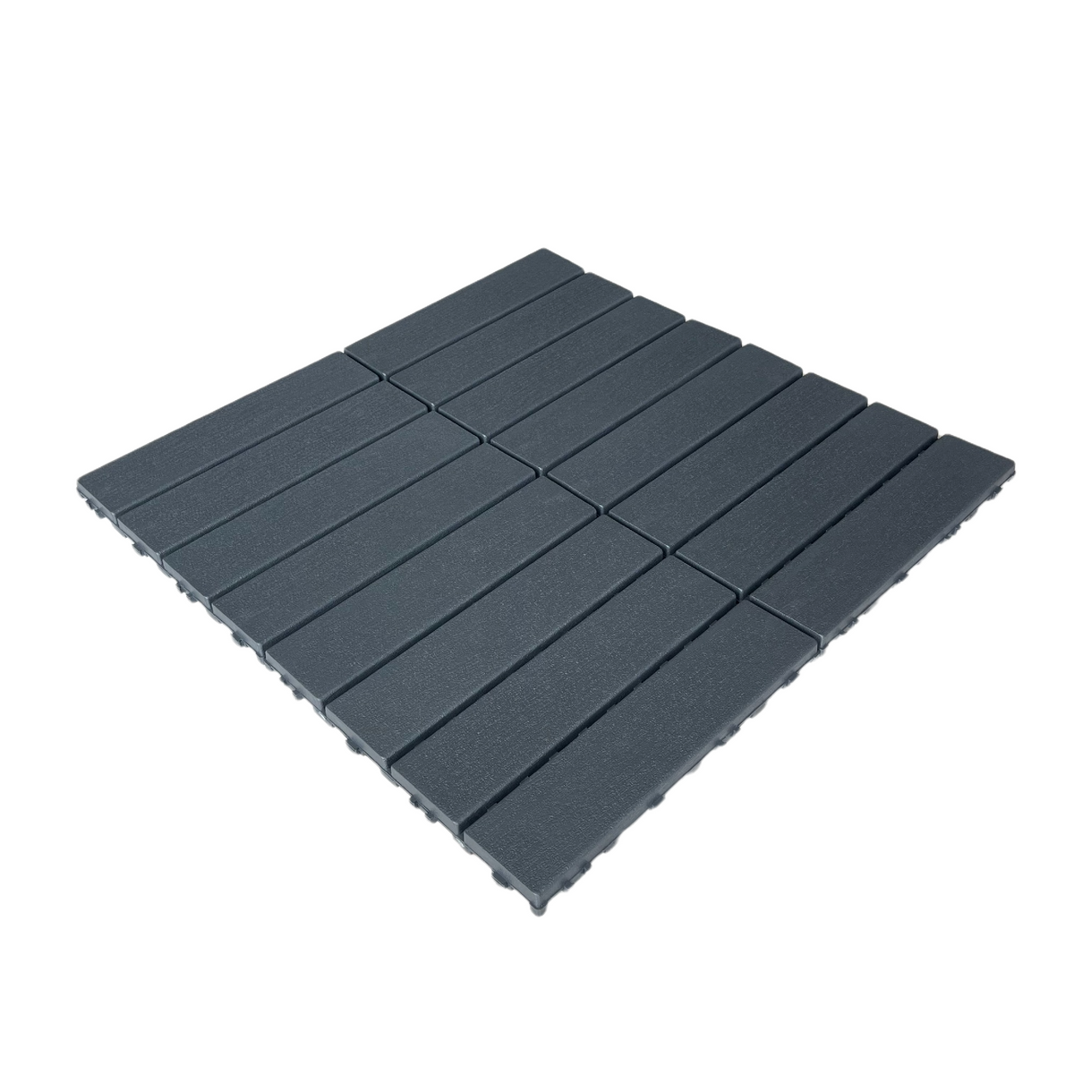 Plastic Interlocking Deck Tiles,44 Pack Patio Deck Tiles,12"x12" Square Waterproof Outdoor Flooring All Weather Use, Patio Floor Decking Tiles for Porch Poolside Balcony Backyard (Dark Grey 44 pack)
