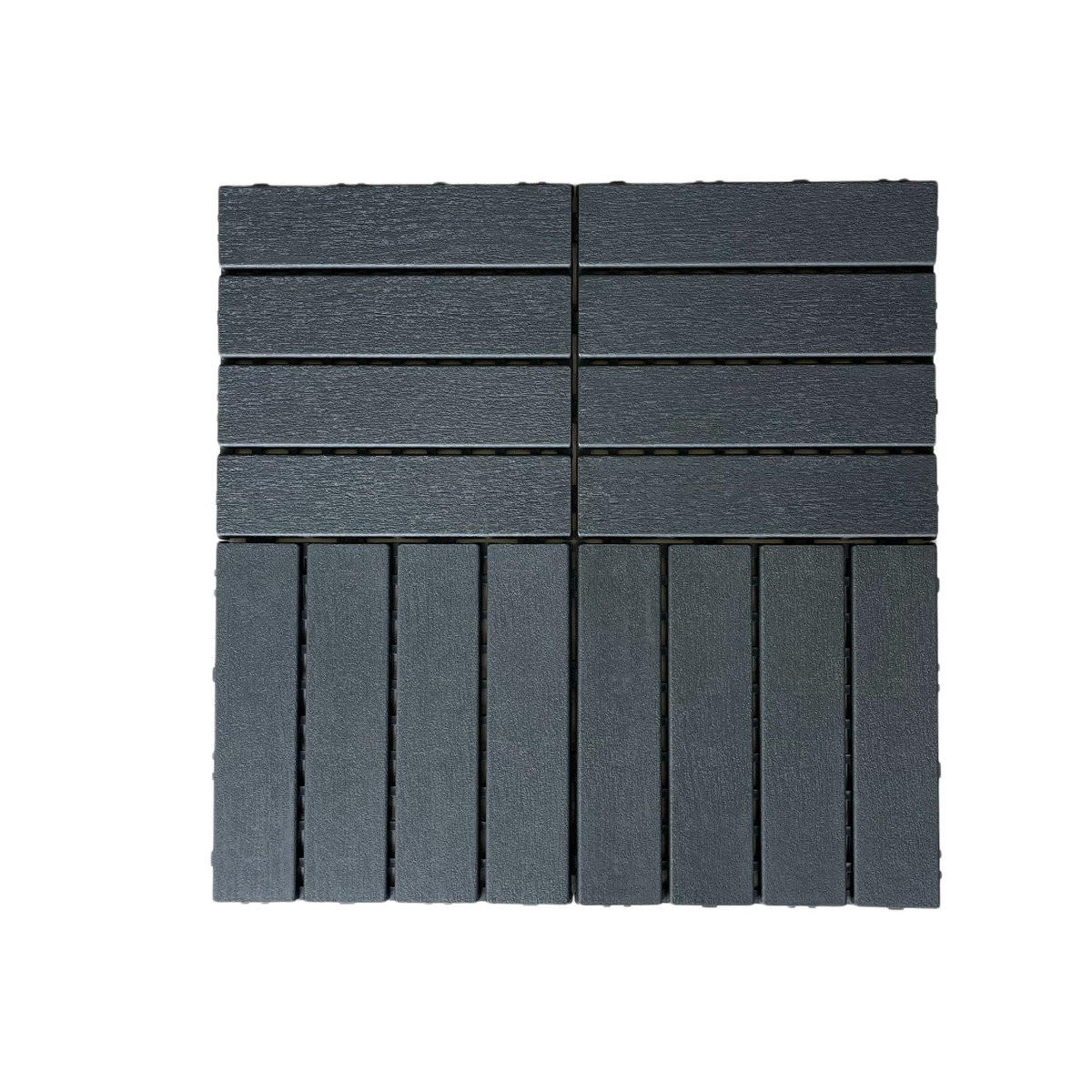 Plastic Interlocking Deck Tiles,44 Pack Patio Deck Tiles,12"x12" Square Waterproof Outdoor Flooring All Weather Use, Patio Floor Decking Tiles for Porch Poolside Balcony Backyard (Dark Grey 44 pack)