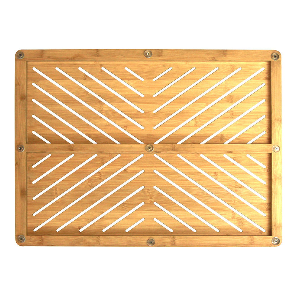 Oceanstar Bamboo Floor and Bath mat with Non-Slip Rubber Feet