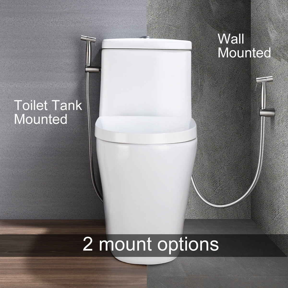 Bidet Sprayer for Toilet, Handheld Cloth Diaper Sprayer, Bathroom Sprayer Kit Spray Attachment with Hose, Stainless Steel Easy Install Great Water Pressure for Bathing Pets, Feminine Hygiene