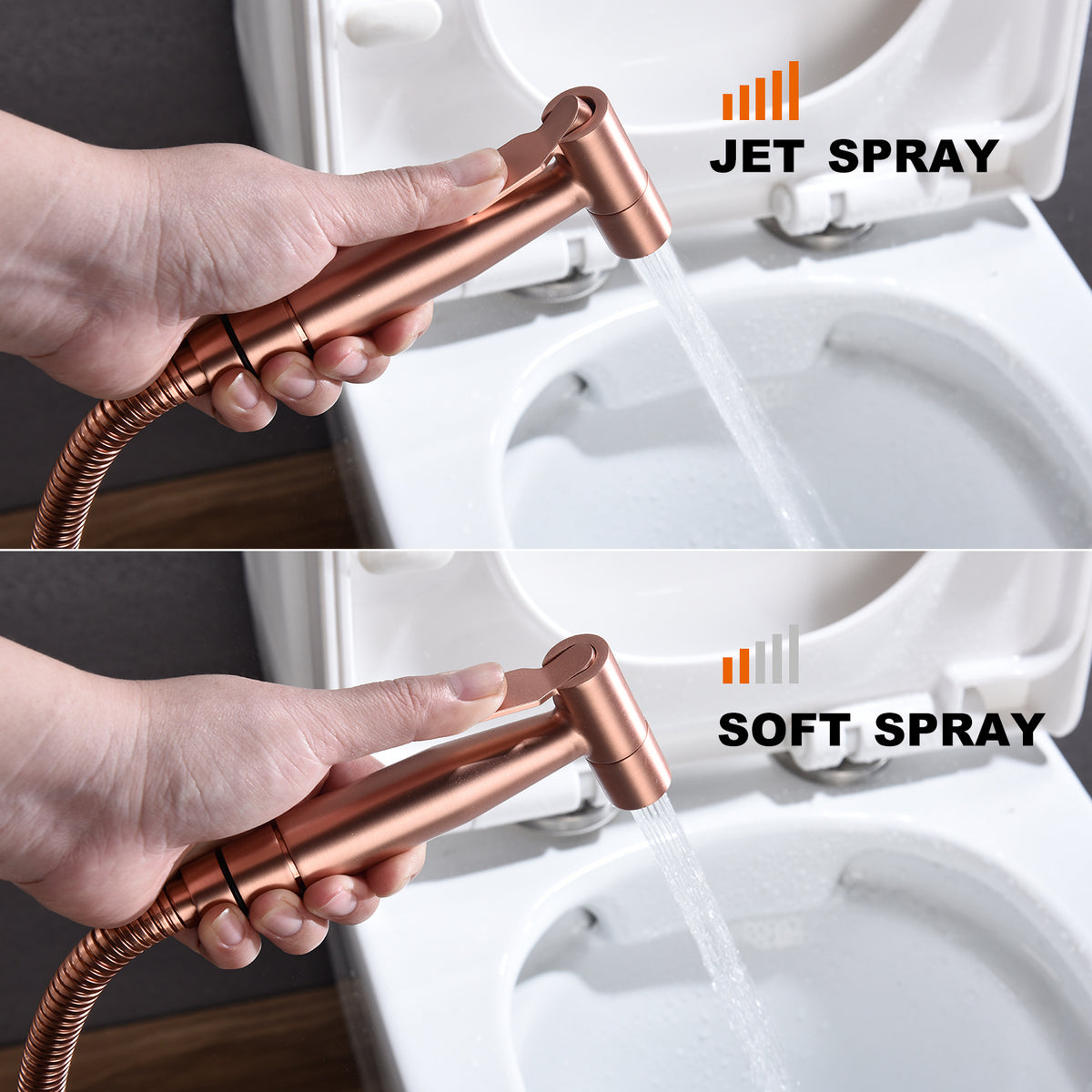 Bidet Sprayer for Toilet, Handheld Cloth Diaper Sprayer, Bathroom Sprayer Kit Spray Attachment with Hose, Stainless Steel Easy Install Great Water Pressure for Bathing Pets, Feminine Hygiene
