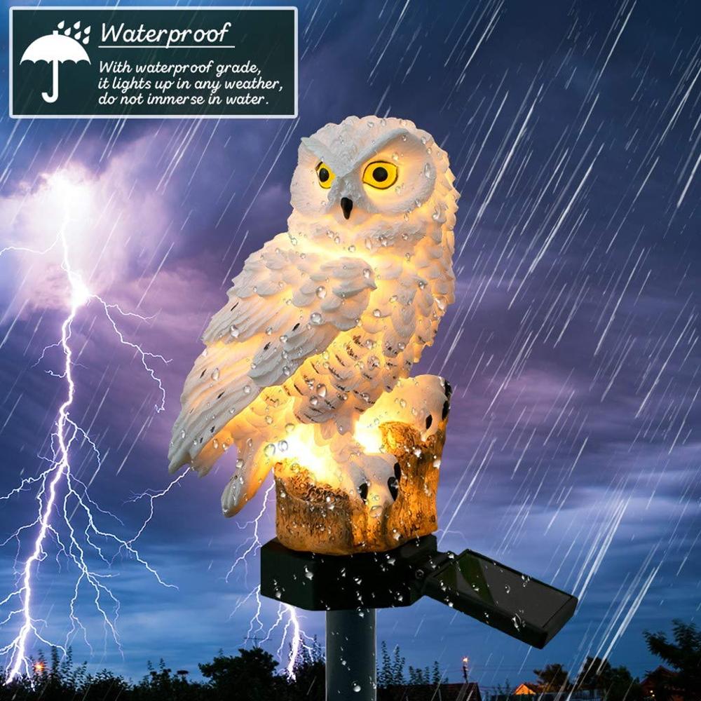 Solar Owl Shape Lawn Lamp