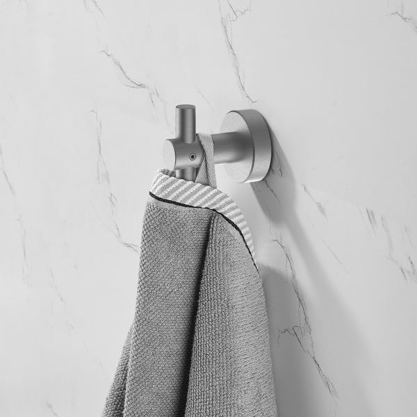 Bathroom Hardware Set; Thicken Space Aluminum 6 PCS Towel bar Set- Gun Grey 24 Inches Wall Mounted